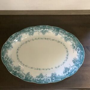 Cumberland Teal Platter by Alfred Meakin